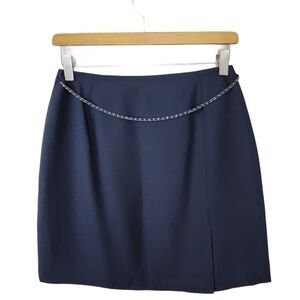 Zucca | Black Mini Skirt with Chain Detail